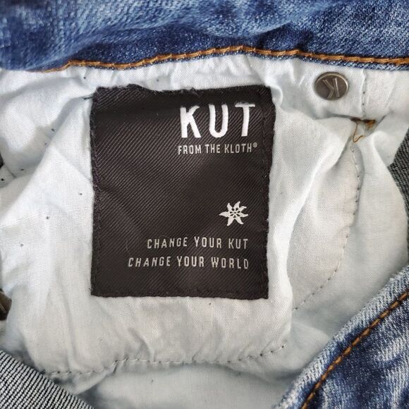 Kut From The Kloth Gidget Fray Short Denim Shorts SZ 4 - Picture 6 of 11